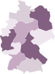 Deutschlandkarte mit Regionen